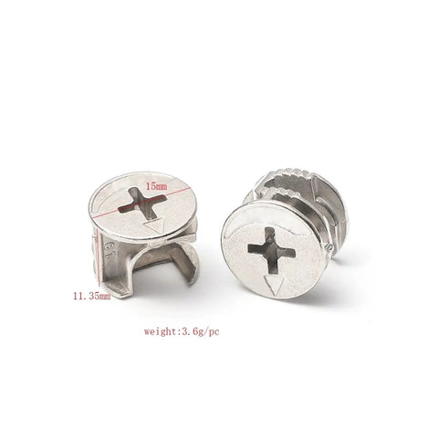 20 Pack Eccentric Wheel Three In One Connector Nuts For Furniture Drawers Wardrobes Drawer Lock Screws Fasteners
