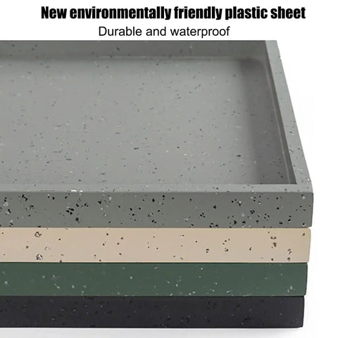 Flower Pot Mover With Wheels Beefy Load Bearing 50-200kg Square Plant Tray Rollers, four colors, granite texture stack
