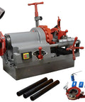 Heavy Duty Electric Pipe Threader Machine For 1/2 To 3 Inch Gas Water Pipes NPT Dies Automatic Retraction 110V with accessories.