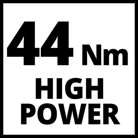 Badass 18V Cordless Drill And Screwdriver Kit Sporting 44Nm Torque 21 Setting Friction Clutch label showing 44Nm high power.