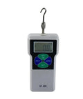 Digital Force Gauge 500N With Real Time Peak And First Peak Modes For Push Pull Testing Pro Grade Tough Yet Precise 50 Kg And 110 Lb Capacity Measures In Newtons Kilograms Pounds And Ounces Flexible Unit Conversion For Tensile And Compression. handheld digital force gauge with hook, LCD display, and unit buttons