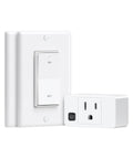 Wireless Remote Outlet With Decorator Rocker Wall Switch 200 Foot Long Range Plug And Play Mini Remote Plug 15 Amp 1875 Watt