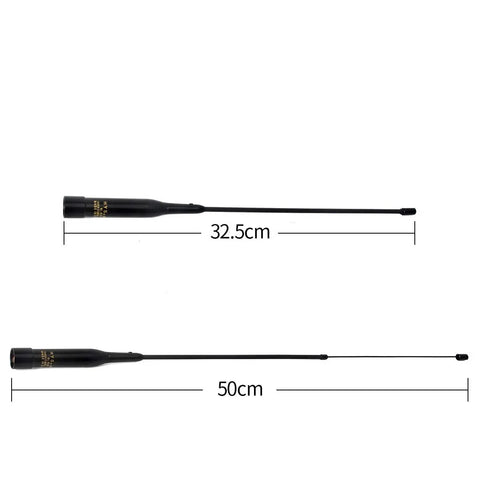 Tri Band VHF UHF Mobile Antenna For Ham Radios 137 174 180 260 400 480 MHz 100W 20 Inch Telescopic PL 259 UHF Male