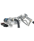 M-150 Series No Nonsense 12V Fuel Transfer Pump Kit With Manual Shutoff Unleaded Nozzle, 15 GPM, Includes Hose With Static Wire, Telescoping Suction Pipe, Tank Adapter, Fuse Assembly And Power Cord; 12V pump with hose