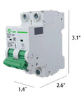 Miniature Circuit Breaker 3 Pack DZ47 63 110/240V 2 Pole 16A MCB For Home And Solar Installations DIN Rail Mounted Fast Trip Protection