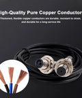 Outdoor Ready Photoelectric Switch With 0 To 20 Meter Laser Sensor, copper conductors, close-up view of flexibility and durability