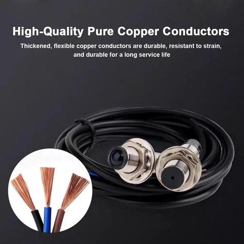 Outdoor Ready Photoelectric Switch With 0 To 20 Meter Laser Sensor, copper conductors, close-up view of flexibility and durability