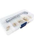 24 Piece Brass MK8 3D Printer Nozzle Set For Makers Pro Grade With 0.2mm 0.4mm 0.6mm 0.8mm 1.0mm Nozzles, DIY Tools And Metal Storage Box