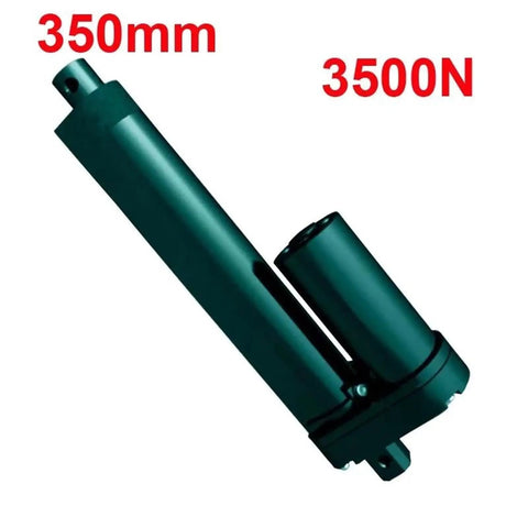 Built Tough Electric Linear Actuator With Solid Brake 350 Mm Stroke 3500 N Push Pull Force Straight Forward Dc 12V To 48V Lift Motor, showing side view.