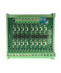 8 Channel Optocoupler Relay Module Isolated 24V To 5V, PLC PNP Signal Converter With 20KHz Isolation, showing connectors and LEDs