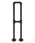 U Shaped Floor Standing Galvanized Steel Handrail Gives You Rock Solid Stability Through Smooth Non Slip Grip For Home Stairs Or Patio heavy duty black design