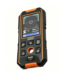 Super Slick Multi-Function Stud Finder Wall Scanner Built-In Laser Distance Meter with display for measuring distances.