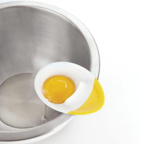 3 In 1 Egg Separator With Raised Edge And Non Slip Grip For Easy Cracking No Mess Drips Keeps Shells Out Of Batter Fits Any Bowl