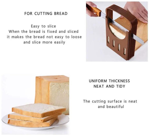 Foldable Compact Bread Slicing Guide For Homemade Bread And Sandwiches Four Size Groove Slicer To Cut Uniform Slices Easy To Use Bake Cutter Pro Grade Durable Kitchen Accessory Great For Home Bakers