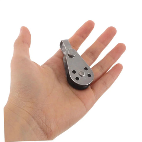 Four Pack Stainless Steel Marine Pulley Block Set With Swivel Bearing Tough As Nails Heavy Duty Rope Pulleys for Kayaks