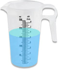 All In One Measuring Set With 4oz Graduated Cylinder And 8oz Measuring Pitcher In Heat And Chemical Resistant Polypropylene For Chemicals Oil Pool Lawn Care And Home Brew With Clear US Fluid Ounce And Milliliter Readings, 8oz pitcher