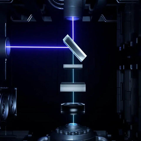 Badass Eighty Watt Blue Laser Engraver For Metal And Wood Cutting Hella Precise 450Nm CNC Router Laser Module focused beam cutting through material.