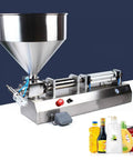 Hassle Free Pneumatic Paste Filler Machine Single Head Semi Auto Bottle Filling Station for thick sauces and creams with precision nozzle.