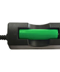 Battery charger for 1300 Lumen Narrow Beam Dive Light With Tail Switch For Scuba And Snorkeling, black casing with green battery