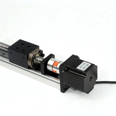 Indigo Precision Electric Linear Guide Rail Cross Actuator System With 57 Stepper Motor Ball Screw Motion Module Built For Real Smooth High Precision CNC Automation And Robotic Motion Control, aluminum rail, motorized