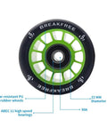 8 Pack Roller Skate Wheels 62mm X 42mm 90A High Rebound With Bearings And Mounting Tools ABEC 11-608 Installed For Indoor Or Outdoor Use Green