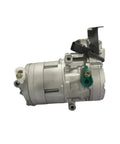 Slick Electric AC Compressor Compatible With Hyundai Kona And Kia Niro EV, aluminum housing with multi-colored connectors.