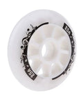 Replacement Inline Skate Wheels Set 90Mm And 110Mm 85A For Outdoor And Indoor Use, Shock Absorbing Polyurethane Wheels White Design