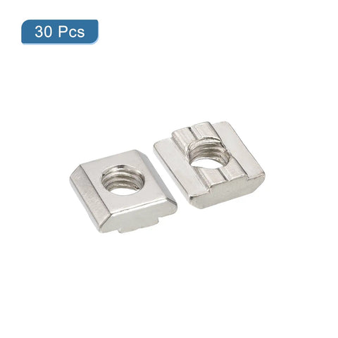 T Nut Pack Of 30 For Aluminum Extrusion 3030 Series M8 Hammer Head T Slot Nuts Nickel Plated Carbon Steel Sliding Fasteners