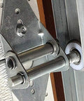Ultra Quiet Sealed 6200ZZ Nylon Garage Door Rollers Wheel With 11 Ball Bearings 2 Inch Roller 4 Inch Stem Built Tough Smooth Operation Heavy Duty Nylon Guide Wheels 12 Pack installed on a garage door track