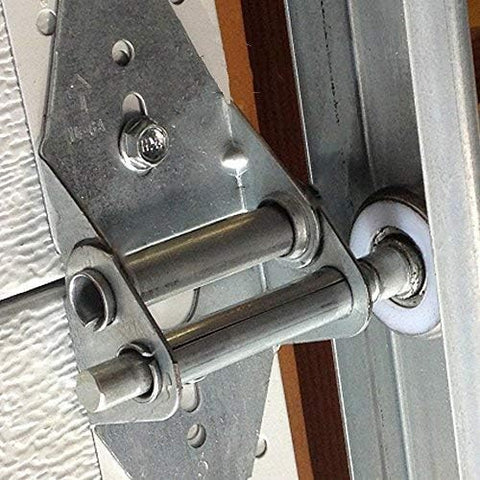 Ultra Quiet Sealed 6200ZZ Nylon Garage Door Rollers Wheel With 11 Ball Bearings 2 Inch Roller 4 Inch Stem Built Tough Smooth Operation Heavy Duty Nylon Guide Wheels 12 Pack installed on a garage door track