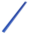 Heavy Duty 15.7 Inch Aluminum Alloy T Track For Woodworking With 4 Pre Drilled Mounting Holes Double Cut Profile Rock Solid For Radial Arm Saw Workbench Drill Press Blue Oxidation Coating