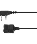 2 Pin K Type Microphone Extension Cable For Walkie Talkies And Headsets Universal 2 Pin Speaker Mic Cord Compatible With Kenwood Baofeng And Other Radios, showing connectors on white background