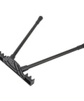 Black frame of lightweight aluminum folding table leg set with adjustable height 36 to 59 cm for camping tables and desks