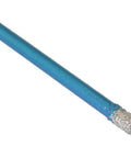 Blue cylindrical diamond dry drill bit with diamond-coated tip for tile and stone drilling.