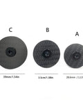 Slick Carbon Fiber Bicycle Headset Top Caps With Stainless Steel Bolts Matte Black Coating Corrosion Proof in three sizes.