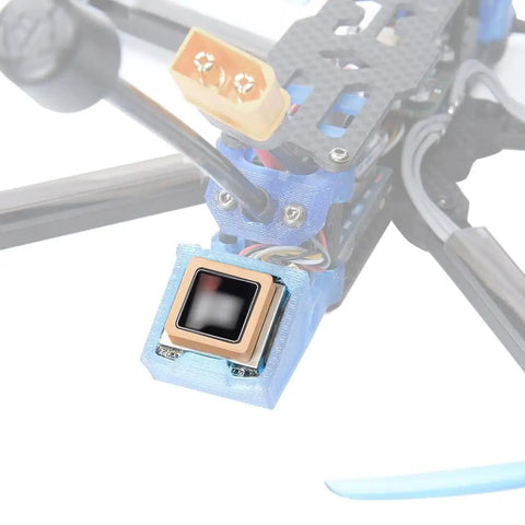 Plug And Play GPS Module V2 UBX M8030 KT Compatible attached to FPV racing drone, showing integration with fly controller.