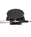 Motorized Rotary Positioning Stage PT-R100 Precision Fine-Tuning Slide Table 100mm, 49N Load Capacity, Worm Gear Drive