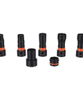 Gowenic 7 Pc Dust Collection Hose Adapter Kit, Quick Swap Rotating Clamps For Shop Vacs And Sanders, black and orange fittings set.