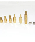 180 Piece Set M3 Threaded Pillar Spacers 6mm Length With Hex Nut Spacing Screws Brass PCB Motherboard Standoff Kit For Computer Builds Electronics Projects DIY Repairs And Easy DIY Mounting Solutions, brass spacers and hex nuts