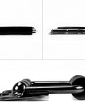 Spring Loaded Case Handle Set Two Pack Heavy Duty Black Surface Mount Chest Handles 140 By 80 Millimeters side view