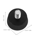 Close-up of Adjustable Rubber Furniture Feet Set With Anti Slip And Shock Absorbing Leveling Pads M10 Screws 4 Pack