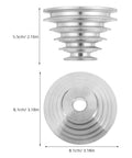 Premium Hardcore Heavy Duty Multi V Groove Aluminum Drill Press Pulley step drive sheave, dimensions 5.5cm and 8.1cm, for woodshop use.