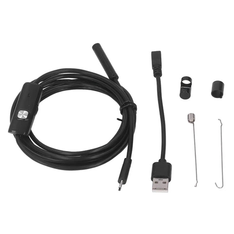 Endoscope Inspection Camera With Six Adjustable LED Lights 0.3MP Borescope For Pipe Repair And Car Maintenance Underwater Viewing