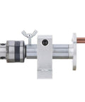 Badass Live Revolving Center With Adjustable Wrench For Mini Lathe Machines, metal construction with chuck for precise woodturning.