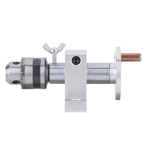 Badass Live Revolving Center With Adjustable Wrench For Mini Lathe Machines, metal construction with chuck for precise woodturning.
