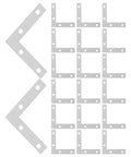 Heavy Duty 100pcs L Shape Corner Brackets Set iron multi-purpose joint braces laid out in grid format
