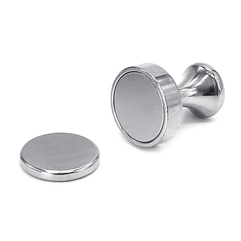 Acoustic Guitar Panel Repair Magnet With Handle For Cracked Panel Fixes, shown with round metal parts on a white background.