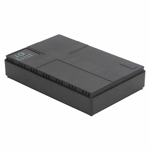 Mini Ups Battery Backup With 10400Mah Keeps Routers Modems Cameras Running Flawlessly During Grid Outages Without Missing A Beat While Serving Up Serious Backup Power For Your Work From Home Rig Over Standard Us Wall Plugs - black compact unit