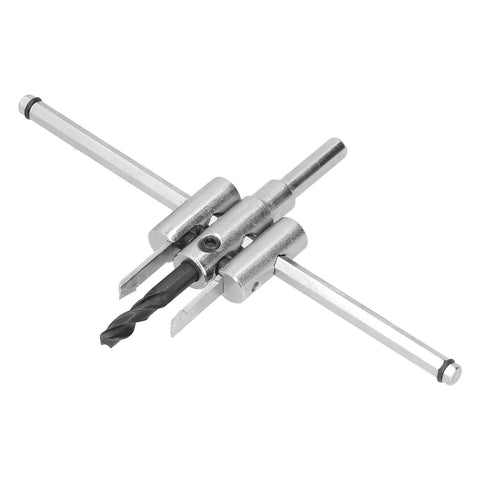 Heavy Duty Adjustable Twist Hole Saw Kit With HSS Knives For Drilling Custom Circles In Cork MDF And Hardwood Up To Seven Inches Wide Plus Four Inch Depth Cut Perfect For Serious DIY Garage Projects, adjustable cutter with hex wrench