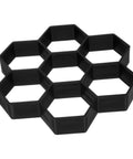 Hexagon Concrete Paver Mold For DIY Gardens And Patios, Reusable Plastic Tile Molds, black, size 11.41 x 11.02 x 1.69 in
